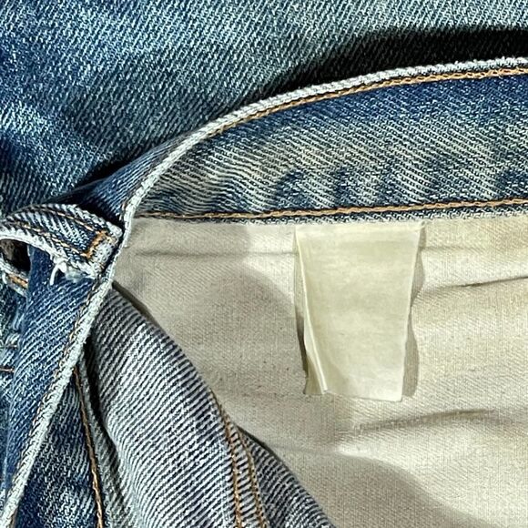 37w 80s Plain Pockets Straight Wide Leg Jeans - Picture 7 of 12